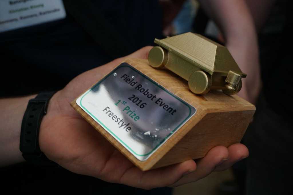 Trophähe vom 1. Platz des Freestyles