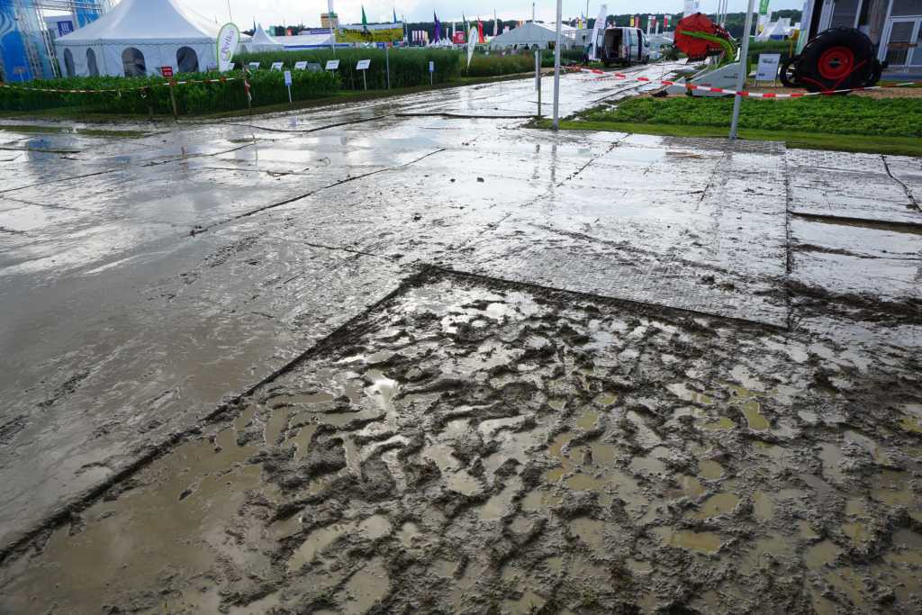 Schlamm auf dem DLG Gelände